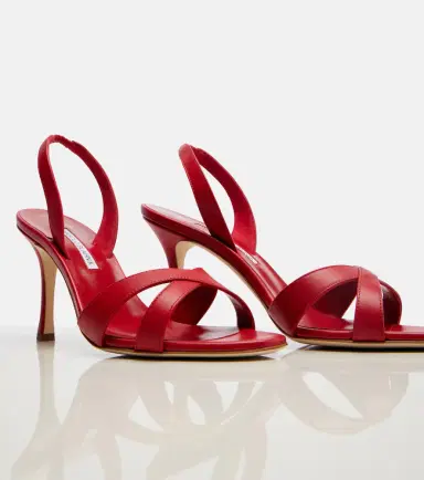 Manolo Blahnik Callasli leather slingback sandals | Thumbnail 2
