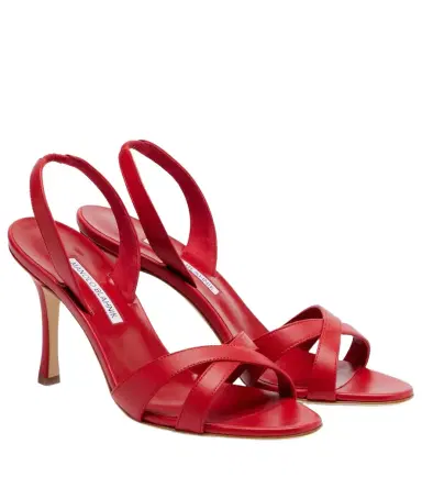 Manolo Blahnik Callasli leather slingback sandals | Thumbnail 1