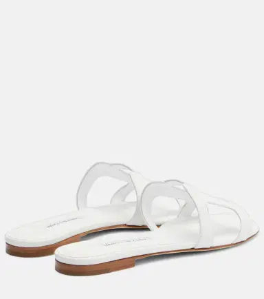 Manolo Blahnik Grellanuflat leather slides | Thumbnail 2
