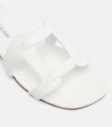 Manolo Blahnik Grellanuflat leather slides | Thumbnail 3