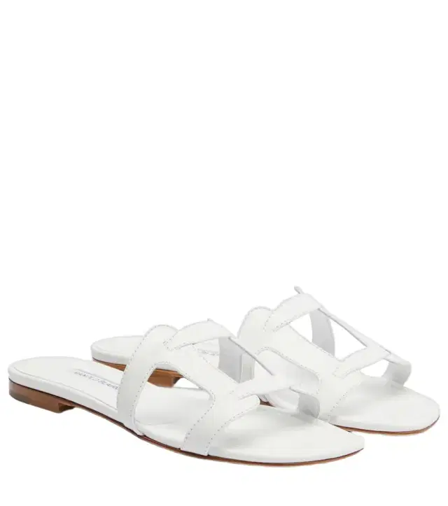 Manolo Blahnik Grellanuflat leather slides