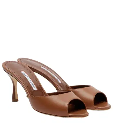 Manolo Blahnik Jada leather mules | Thumbnail 1