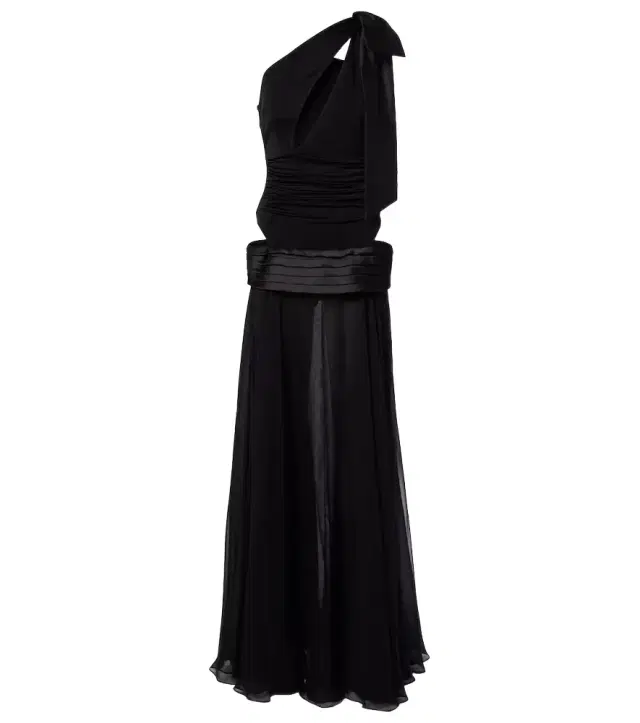 The New Arrivals Ilkyaz Ozel Cutout one-shoulder gown