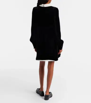 Prada Asymmetric velvet minidress | Thumbnail 5 Prada Asymmetric velvet minidress | Thumbnail 5