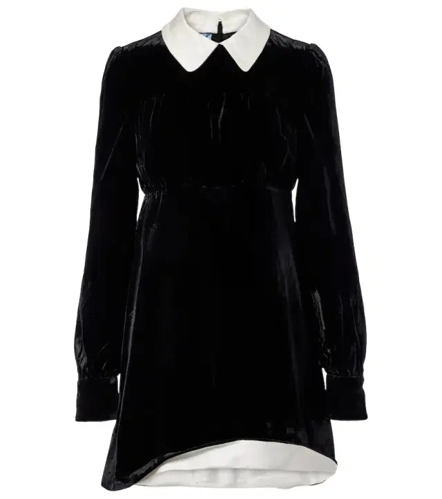 Prada Asymmetric velvet minidress