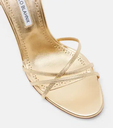 Manolo Blahnik Leva 105 metallic leather sandals | Thumbnail 2 Manolo Blahnik Leva 105 metallic leather sandals | Thumbnail 2