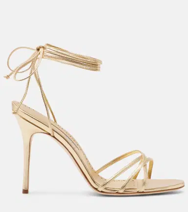 Manolo Blahnik Leva 105 metallic leather sandals | Thumbnail 4 Manolo Blahnik Leva 105 metallic leather sandals | Thumbnail 4