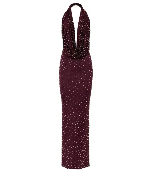 The New Arrivals Ilkyaz Ozel Agel embellished halterneck gown