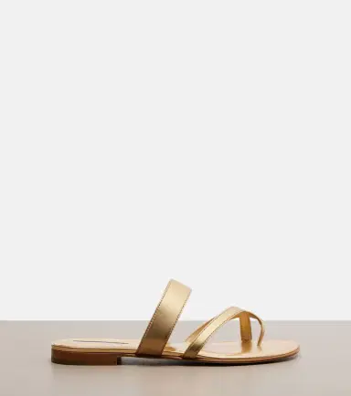 Manolo Blahnik Susa metallic leather sandals | Thumbnail 2