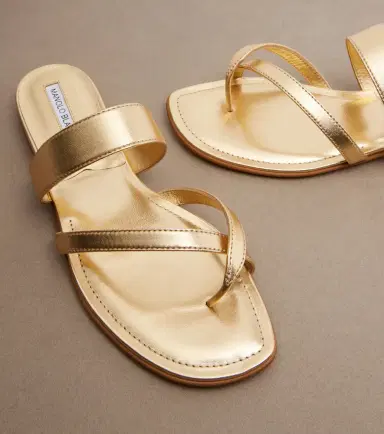 Manolo Blahnik Susa metallic leather sandals | Thumbnail 3