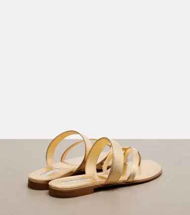 Manolo Blahnik Susa metallic leather sandals | Thumbnail 4