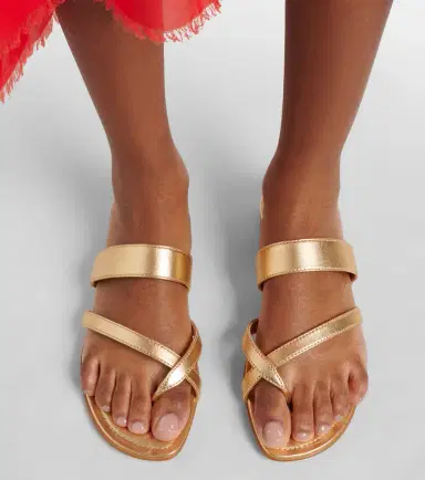 Manolo Blahnik Susa metallic leather sandals | Thumbnail 6
