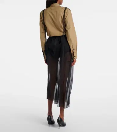 Prada Sheer midi skirt | Thumbnail 3 Prada Sheer midi skirt | Thumbnail 3