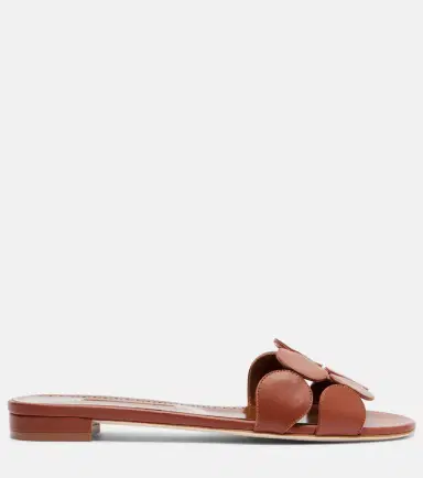 Manolo Blahnik Haribalmuflat leather slides | Thumbnail 4