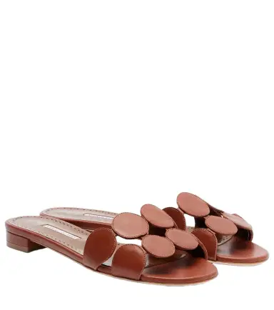 Manolo Blahnik Haribalmuflat leather slides | Thumbnail 1