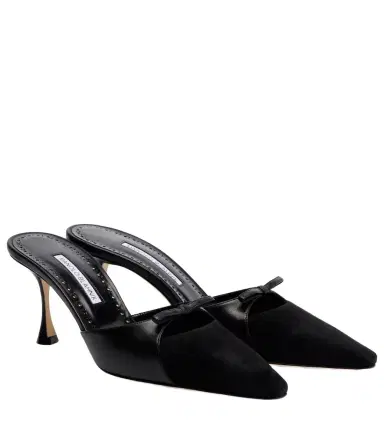Manolo Blahnik Tapidpla leather mules | Thumbnail 1
