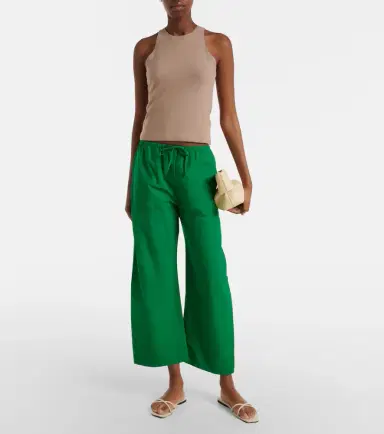 Leset Kyoto cropped cotton wide-leg pants | Thumbnail 3 Leset Kyoto cropped cotton wide-leg pants | Thumbnail 3