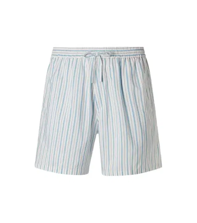 Umit Benan Julian striped silk and cotton shorts