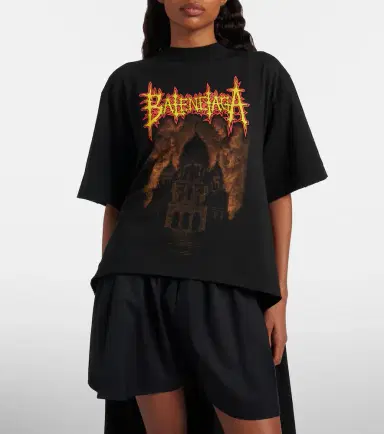 Balenciaga Printed cotton jersey T-shirt | Thumbnail 2