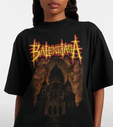 Balenciaga Printed cotton jersey T-shirt | Thumbnail 3