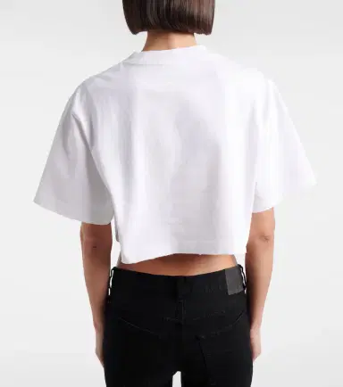 Balenciaga Printed cropped cotton jersey T-shirt | Thumbnail 4 Balenciaga Printed cropped cotton jersey T-shirt | Thumbnail 4