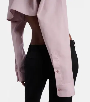 Balenciaga Cropped cotton and silk poplin shirt | Thumbnail 2 Balenciaga Cropped cotton and silk poplin shirt | Thumbnail 2