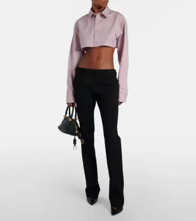 Balenciaga Cropped cotton and silk poplin shirt | Thumbnail 4 Balenciaga Cropped cotton and silk poplin shirt | Thumbnail 4