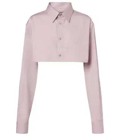 Balenciaga Cropped cotton and silk poplin shirt | Thumbnail 1 Balenciaga Cropped cotton and silk poplin shirt | Thumbnail 1
