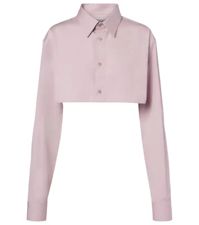 Balenciaga Cropped cotton and silk poplin shirt
