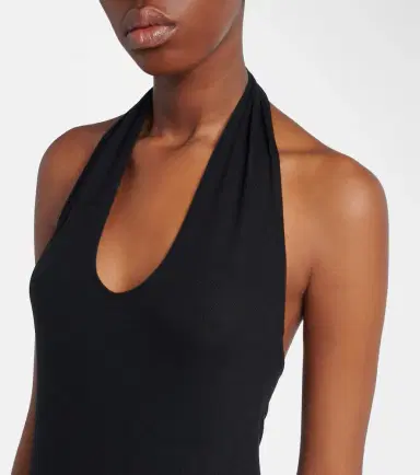 Leset Lauren halterneck jersey midi dress | Thumbnail 2