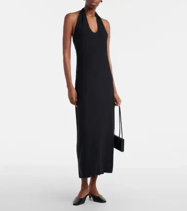 Leset Lauren halterneck jersey midi dress | Thumbnail 3
