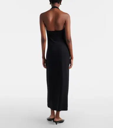 Leset Lauren halterneck jersey midi dress | Thumbnail 4