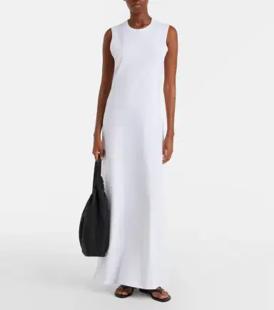 LESET Margo cotton maxi dress | Thumbnail 4