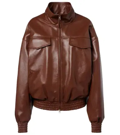 Balenciaga Cropped oversized leather jacket | Thumbnail 1 Balenciaga Cropped oversized leather jacket | Thumbnail 1