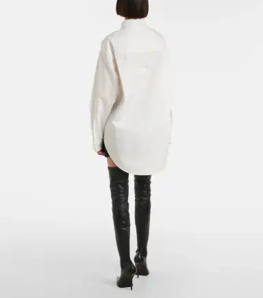 Balenciaga Asymmetric cotton and silk poplin shirt | Thumbnail 6