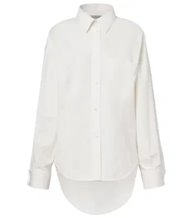 Balenciaga Asymmetric cotton and silk poplin shirt | Thumbnail 1