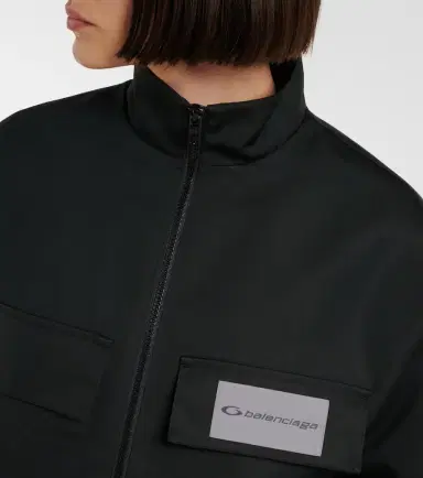 Balenciaga Cropped technical faille track jacket | Thumbnail 2 Balenciaga Cropped technical faille track jacket | Thumbnail 2