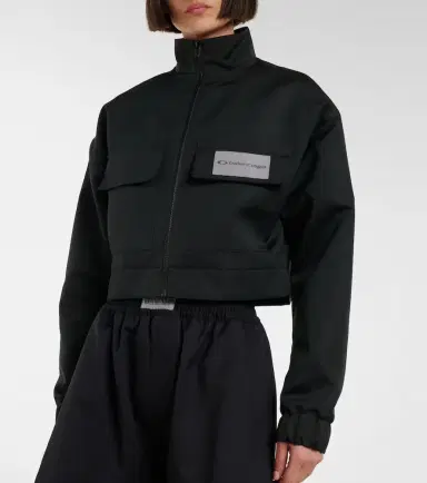 Balenciaga Cropped technical faille track jacket | Thumbnail 3 Balenciaga Cropped technical faille track jacket | Thumbnail 3