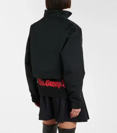 Balenciaga Cropped technical faille track jacket | Thumbnail 5 Balenciaga Cropped technical faille track jacket | Thumbnail 5