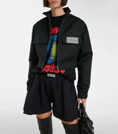 Balenciaga Cropped technical faille track jacket | Thumbnail 6 Balenciaga Cropped technical faille track jacket | Thumbnail 6