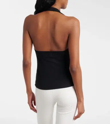 Leset Lauren halterneck jersey top | Thumbnail 2