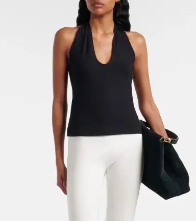Leset Lauren halterneck jersey top | Thumbnail 5