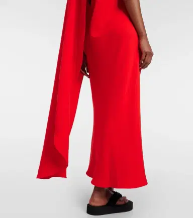 Balenciaga Open-back caped silk and wool crêpe gown | Thumbnail 7 Balenciaga Open-back caped silk and wool crêpe gown | Thumbnail 7