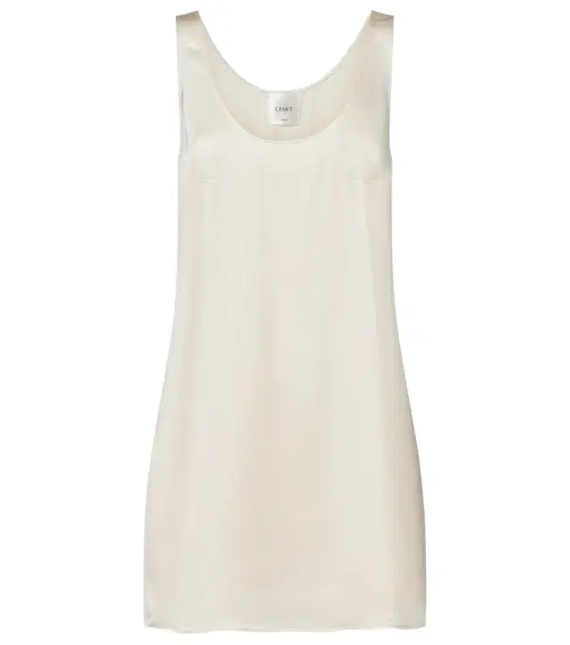 Leset Barb satin minidress