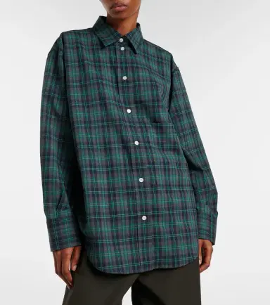 Rohe Róhe Checked oversized wool-blend shirt | Thumbnail 3
