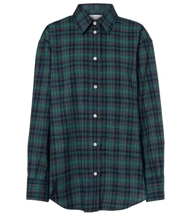 Rohe Róhe Checked oversized wool-blend shirt