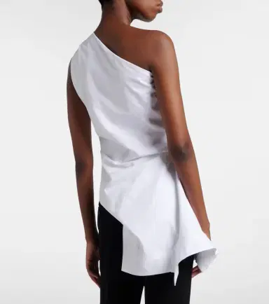 RÓHE Róhe Asymmetric one-shoulder cotton poplin top | Thumbnail 2