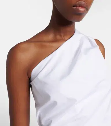 RÓHE Róhe Asymmetric one-shoulder cotton poplin top | Thumbnail 3