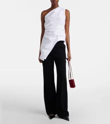 RÓHE Róhe Asymmetric one-shoulder cotton poplin top | Thumbnail 4