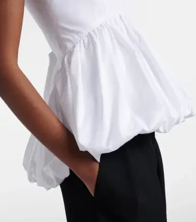 RÓHE Róhe Peplum cotton poplin top | Thumbnail 2 RÓHE Róhe Peplum cotton poplin top | Thumbnail 2